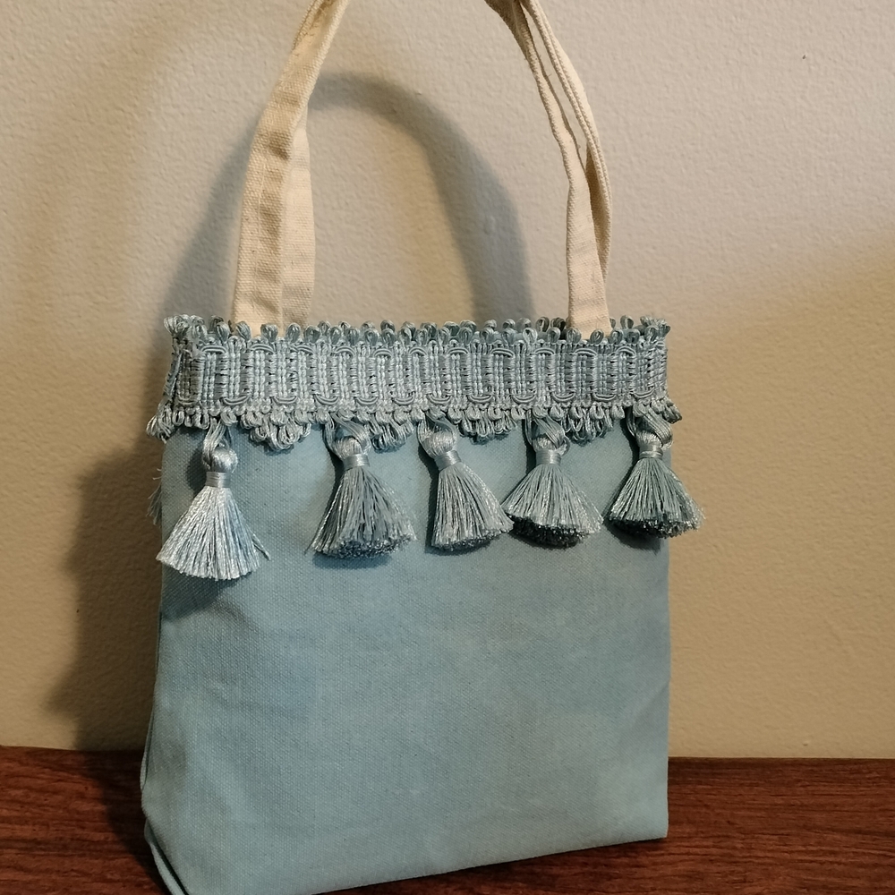 Blue Tassel Bag, 7"X7", Great Party Bag!!